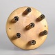 Helestra Leuchten / Quast Fechner, loftlampe.Rund loftlampe i børstet messing med syv ...