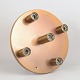 Helestra Leuchten / Quast Fechner, loftlampe.Rund loftlampe i børstet messing med fem ...