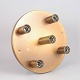 Helestra Leuchten / Quast Fechner, loftlampe.Rund loftlampe i børstet messing med fem ...