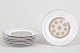 Aluminia. Sæt med otte tidlige porcelænstallerkener.Sæt med otte porcelænstallerkener med ...