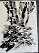 Lars Bertle (1925-2026):Abstraktion.Pastel/olie på papir.Sign.: BERTLEUden ...