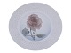 Royal Copenhagen Art Nouveau frokost tallerken med prikket form dekoreret med en rose.Af ...