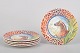 Gien "Savane", set of five plates.