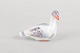 Meissen miniature gås.Miniaturefigur i håndmalet porcelæn forestillende en gås med fint ...