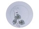 Royal CopenhagenArt Nouveau frokosttallerken med hvid cyklamen 21,5 cm.