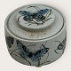 Royal Copenhagen, Diana serien, Bonbonniere / krukke med låg dekoreret med sommerfugle, 10,5cm i ...
