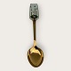 A. Michelsen, Juleske, Adventskrans, Forgyldt Sterling sølv, 16cm lang, Design Mogens Nilsson ...