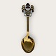A. Michelsen, Juleske, Julemand / Rensdyr, Forgyldt Sterling sølv, 16cm lang, Design Arne ...
