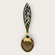 A. Michelsen, Juleske, Snemand i grantræ, Forgyldt Sterling sølv, 16cm lang, Design Mogens ...