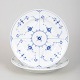 Royal Copenhagen Musselmalet Riflet, par frokosttallerkener.Par frokosttallerkener i ...