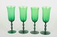 Simon Gate for Orrefors, sæt af fire champagneglas.Sæt af fire elegante champagneglas i ...