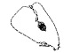 Georg Jensen sterlingsølv Årssmykke 1991, vedhæng med sort onyx og halskæde.Vedhænget måler ...