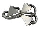 Georg Jensen silverArt Deco brooch with geometric design