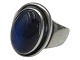 Moderne Georg Jensen klassisk ring i sterlingsølv med en blå labradorit sten.Designnummer ...