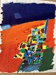 Lars Bertle (1925-2026):Komposition.Gouache på papir.Sign.: BERTLEUden ...