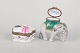 Par lågæsker fra Limoges og anden producent.Par håndmalede porcelænsæsker med låg, bestående ...