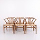 Spisebordsstole model CH24 designet af Hans J. Wegner og fremstillet af Carl Hansen & Søn i ...