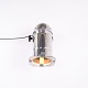Vintage spotlight / teaterlampe fra 1950'erne udført i poleret aluminium. Lampen har justerbart ...