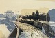 Indrammet foto fra det gamle København ca. 1910, Foto mål 23,5cm x 17cm, Med ramme 30,5cm x 14,5 ...