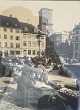 Indrammet foto fra det gamle København ca. 1910, Foto mål 23,5cm x 17cm, Med ramme 30,5cm x 14,5 ...