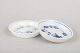 Royal Copenhagen Musselmalet Riflet, par glasbakker.Par håndmalede glasbakker i Musselmalet ...