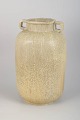 Arne Bang, monumental floor vase.Monumental stoneware floor vase with two handles and the ...