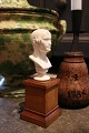 Antique, 19th century bust carved in bone by Bertel Thorvaldsen on wooden base...
