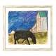 Jens Søndergaard, akvarelJens Søndergaard, 1895-1957, akvarelMotiv med hest og ...