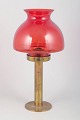 Hans-Agne Jakobsson, candle holder with glass shade.Elegant model L 102/32 candle holder in ...
