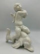 Bing & Grøndahl. Porcelænsfigur. Kai Nielsen. Havbarn på delfin, blanc de chine. Højde 20 ...
