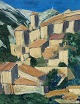 Finn Thorsen, Mont Ventoux "Brantes" Provence, Olimaleri på lærred, Mål med ramme 84cm x 84cm