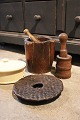 Antique Swedish round cast iron plate on low legs. Super suitable hot plate / table coaster...