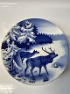 Villeroy & Boch, Platte Vinterlandskab med krondyr.Dekorationsnummer 2554D.Diameter 20,0 ...
