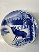 Villeroy & Boch, Platte Vinterlandskab med en kronhjort.Dekorationsnummer 2555D.Diameter ...
