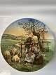 Villeroy & Boch, Platte hyrde/mand og kvinde med får Dekorationsnummer 3223.Diameter ...