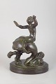 Just Andersen, skulpturel figur.Skulpturel figur udført i Just Andersens egen metallegering, ...