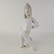 Figur af porcelæn med motiv af en pige med en bold og en gave.Producent Lladro, ...