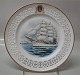 Bing og 
Grondahl 
8866-633 
Windjammer 
platte: 
Skoleskibet 
Danmark uden 
for Helsingør  
Kronborg , ...