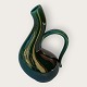Knabstrup keramik, Mørke grøn kande / vase i organisk form, højde 23cm, #412 *Pæn stand*