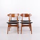 Sæt af fire CH30 spisebordsstole designet af Hans J. Wegner og fremstillet hos Carl Hansen & Søn ...