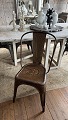 Original gammel fransk Tolix cafe stol i afpudset metal ...