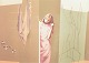 Ariel Ben-David, litografi, listet israelsk billedkunstner.Surrealistisk figurkomposition ...