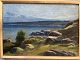 Axel Georg Møller (1891-1954):Kystparti 1936Olie på lærred.Nyere rammeSign.: Axel Möller ...