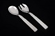 Georg Jensen Bernadotte, salatbestik.Salatbestik i sterlingsølv og rustfrit stål, model ...