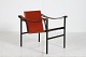 Le Corbusier + CassinaEasy chair model LC1 Stel af matsort lakeret metal sæde medryg og ...