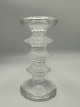 Iittala Lysestage 14cm I struktureret glas med to ringe Design Timo Sarpaneva H.:14cm, ...