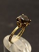 14 karat guld ring størrelse 56 med topas 1 x 1 cm. stemplet 585 vægt 5 gram emne nr. 646310