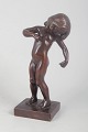 Kai Nielsen, Venus Kallipygos, bronzeskulptur.Skulptur af en stående nøgen kvindefigur ...