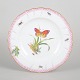 Royal Copenhagen, antik håndmalet sommerfugletallerken.Antik porcelænstallerken med ...