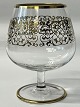 Cognac Glas med guldkant.Højde 10 cm.Pæn og velholdt stand.